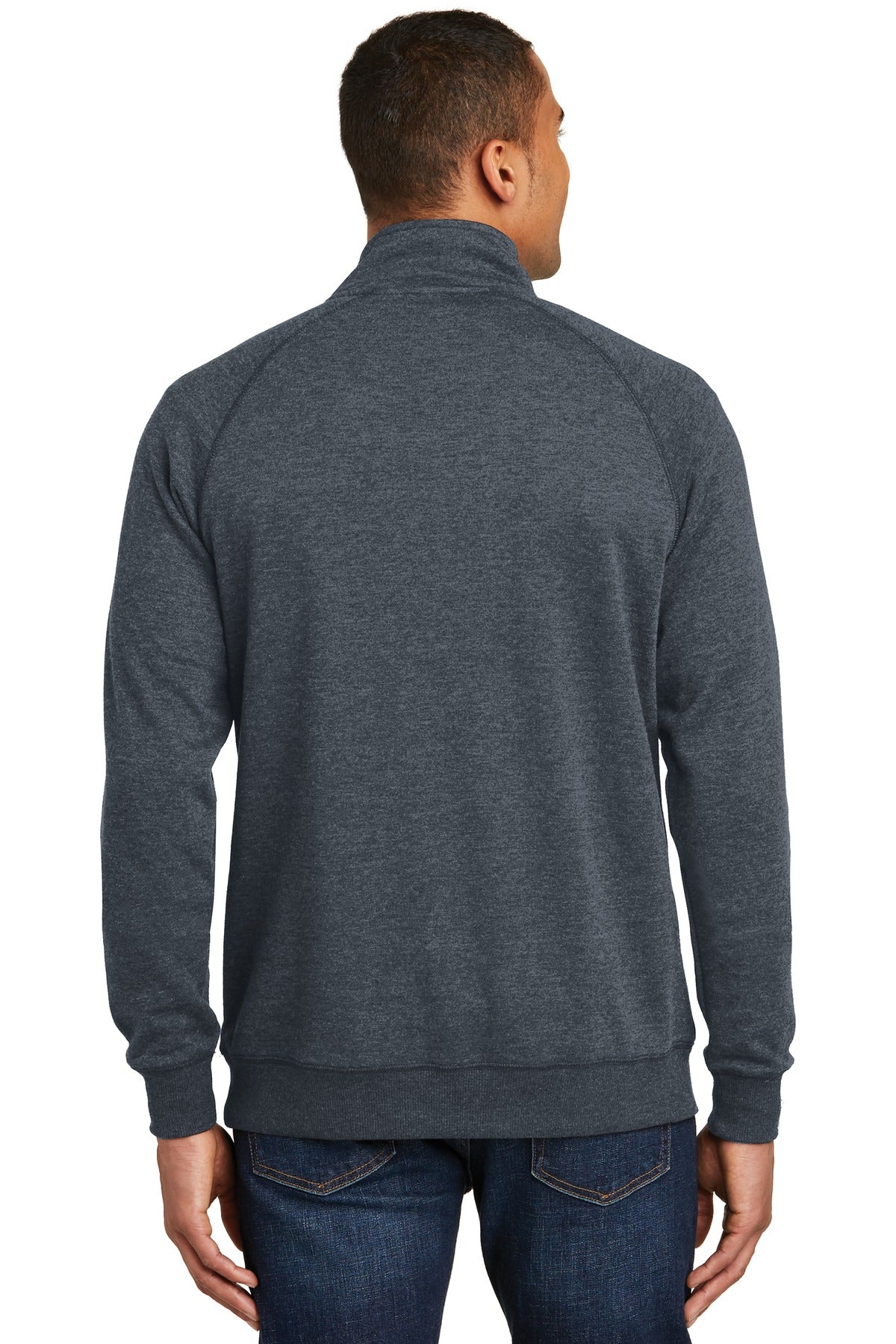 Hthrd Navy District Lightweight Fleece 1/4-Zip. DM392