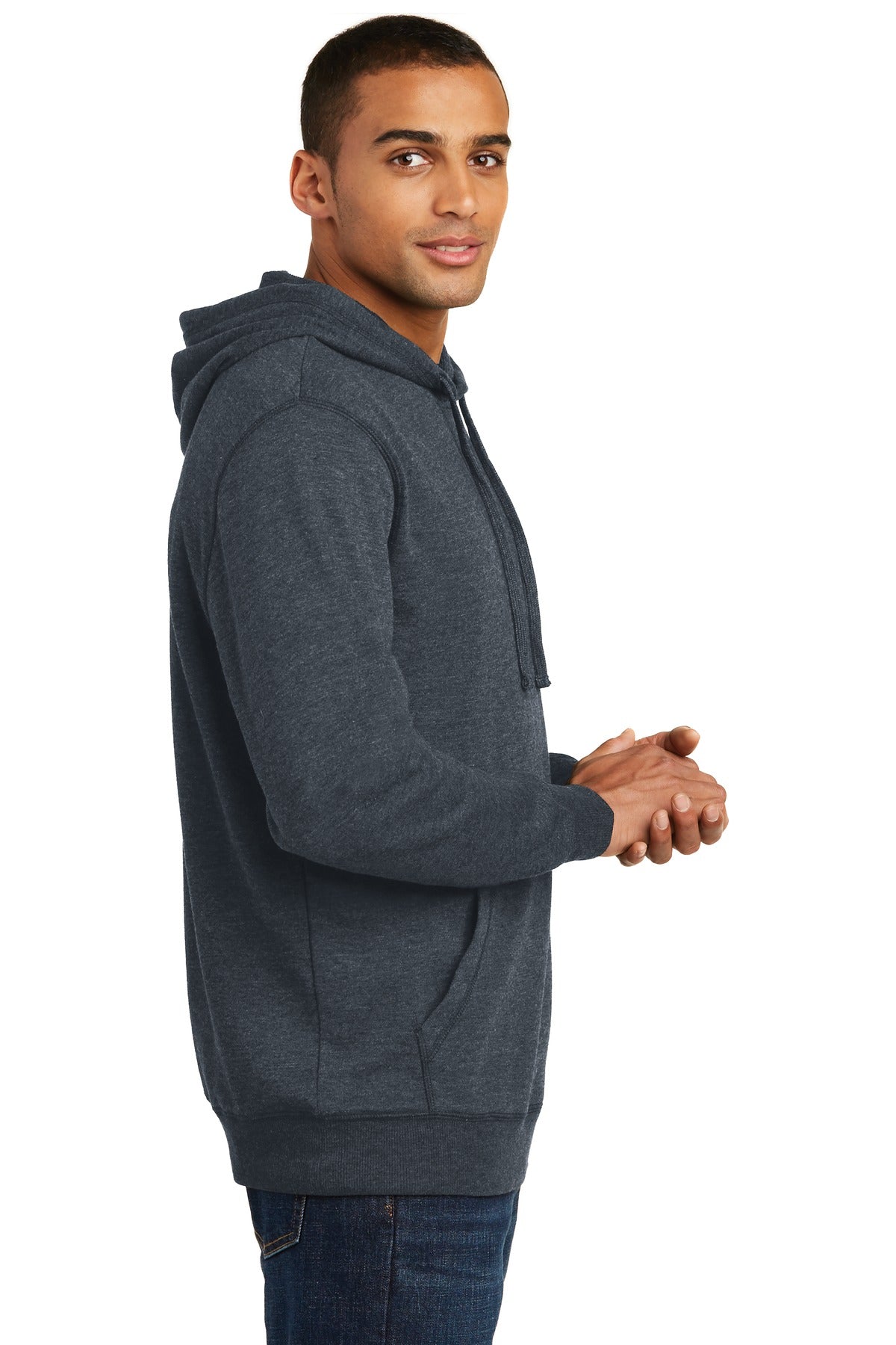 Hthrd Navy District Lightweight Fleece Hoodie. DM391