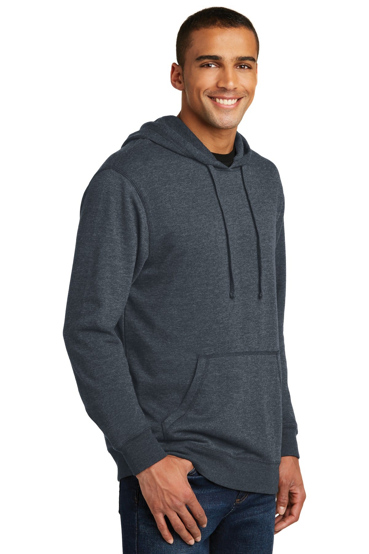 Hthrd Navy District Lightweight Fleece Hoodie. DM391