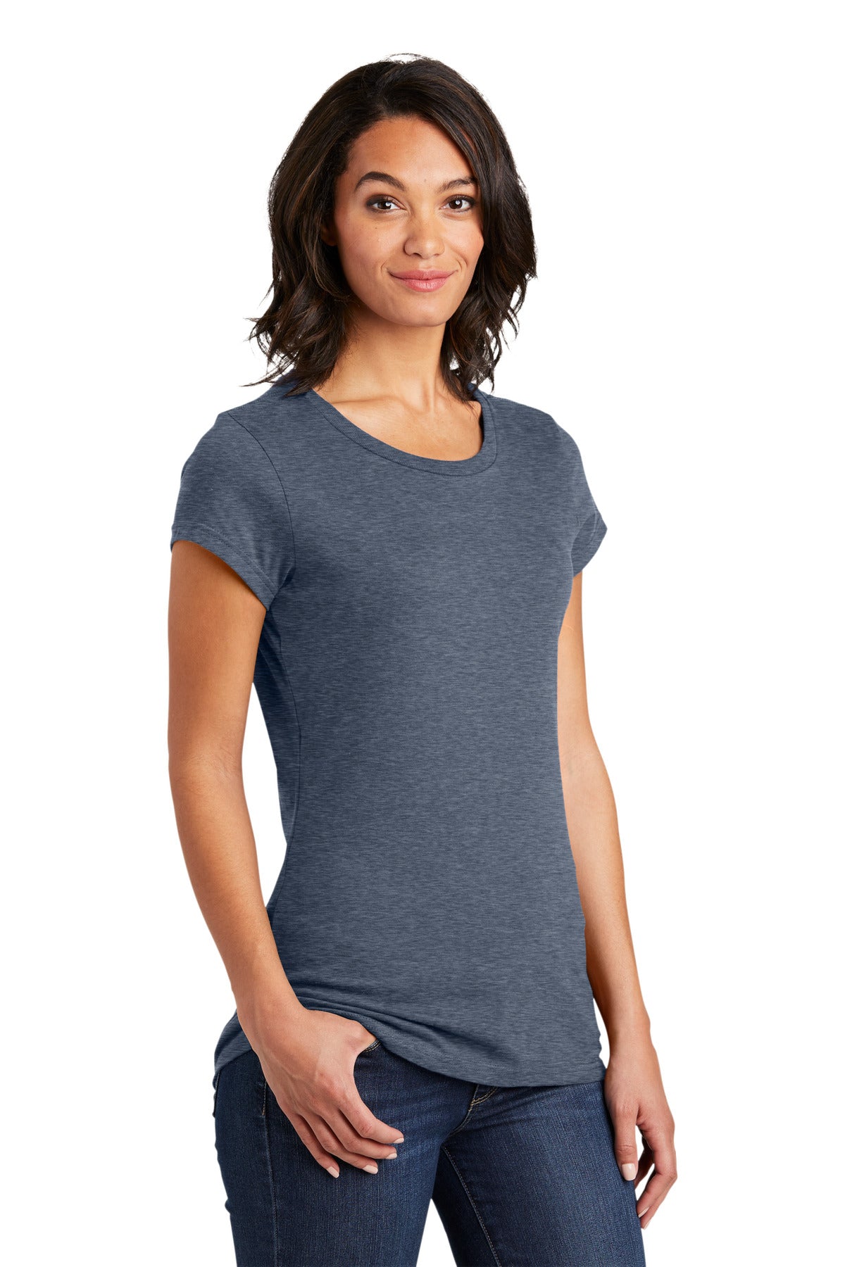 Hthrd Navy District Women's Fitted Very Important Tee . DT6001