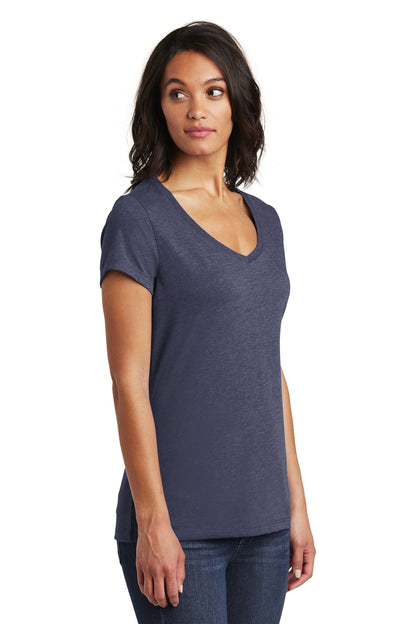 Hthrd Navy District Women's Very Important Tee V-Neck. DT6503