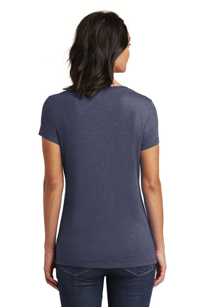 Hthrd Navy District Women's Very Important Tee V-Neck. DT6503