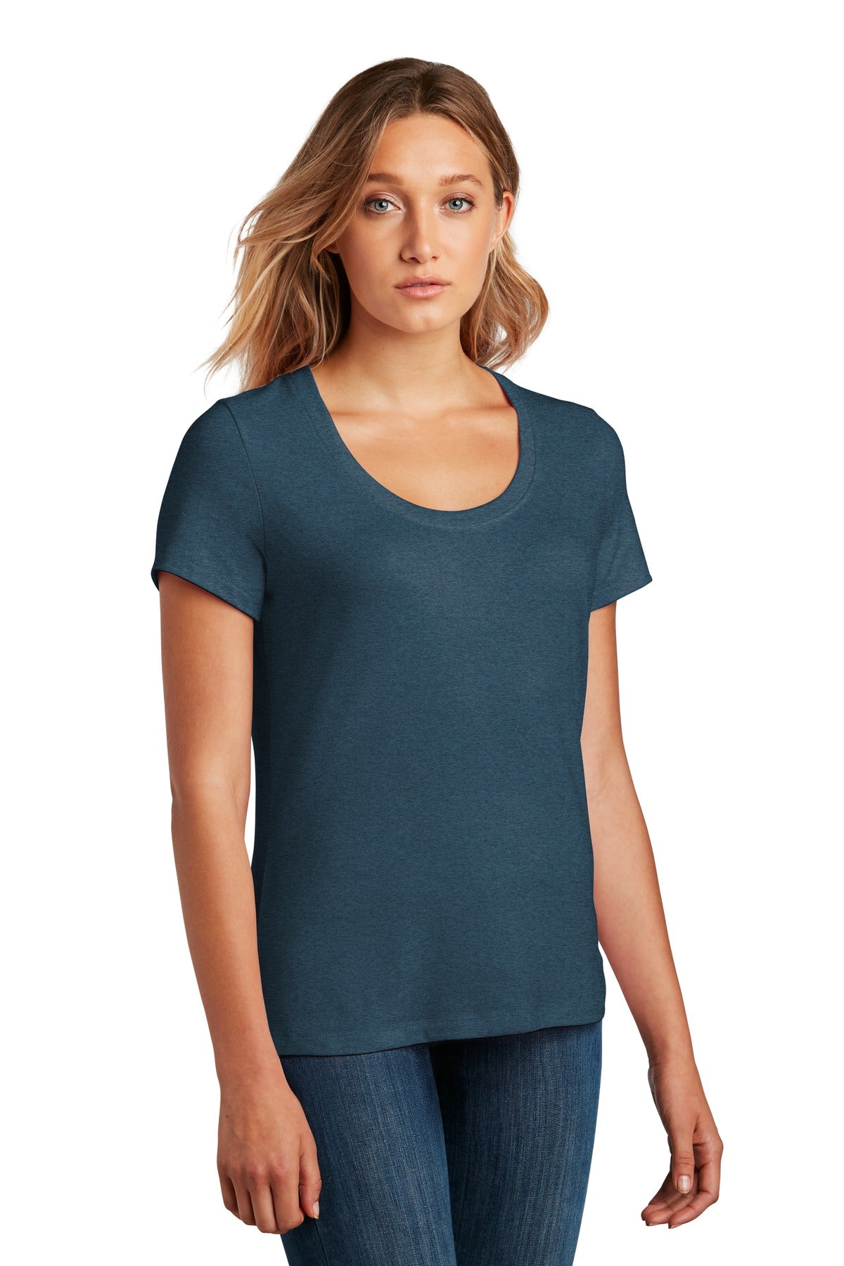 Hthrd Neptn Bl District Women's Flex Scoop Neck Tee DT7501
