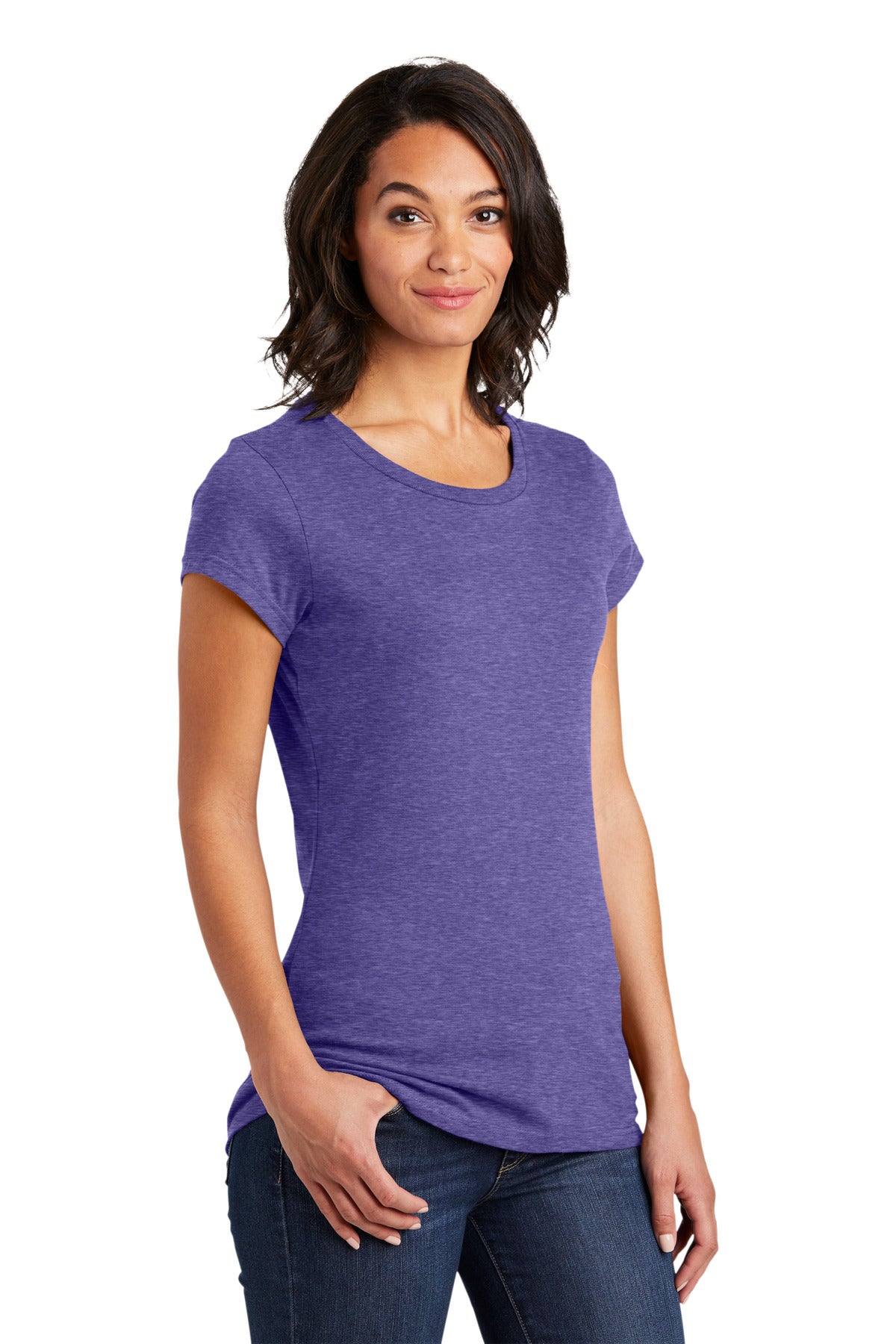 Hthrd Purple District Women's Fitted Very Important Tee . DT6001