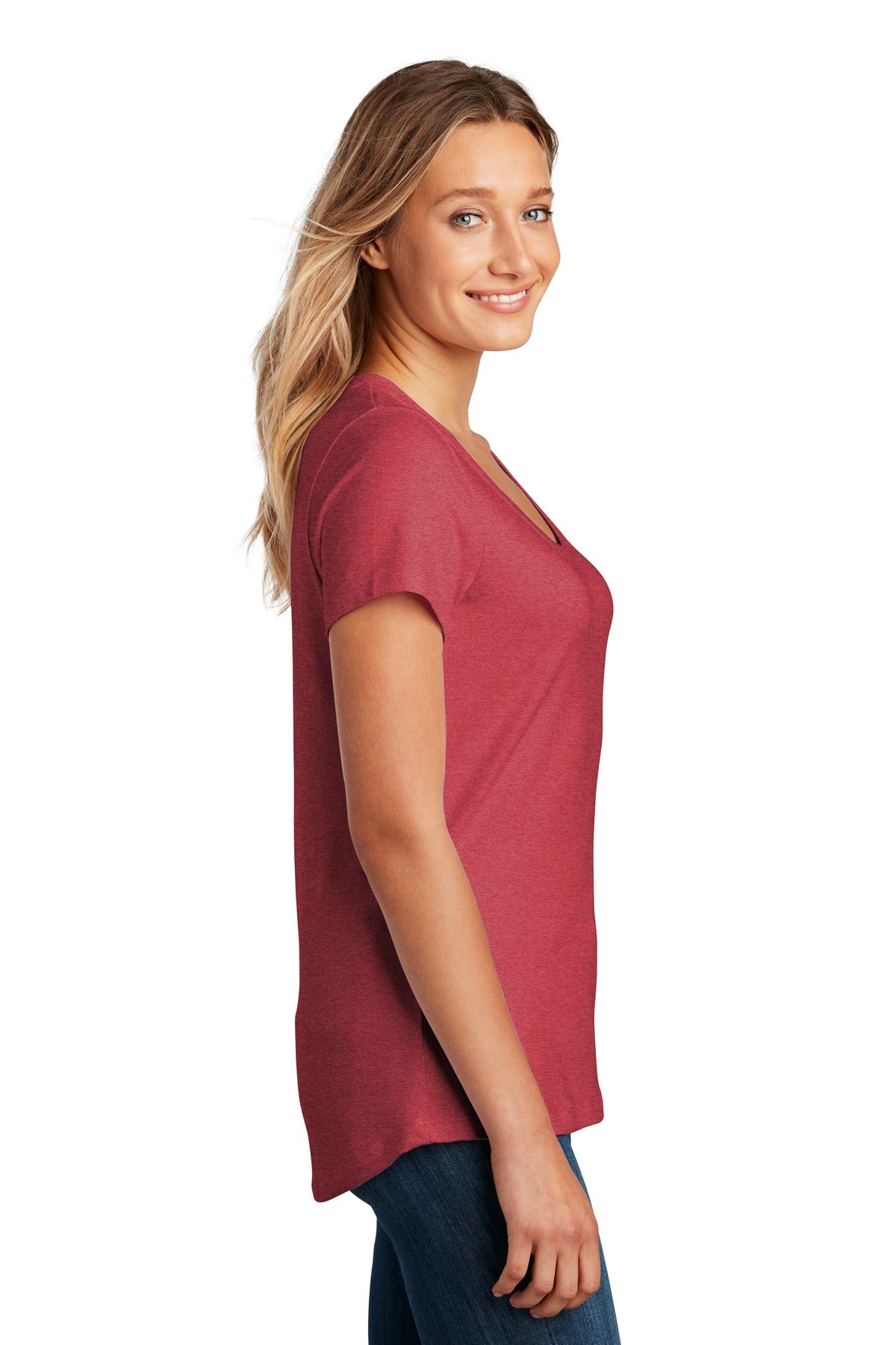 Hthrd Red District Women's Flex Scoop Neck Tee DT7501
