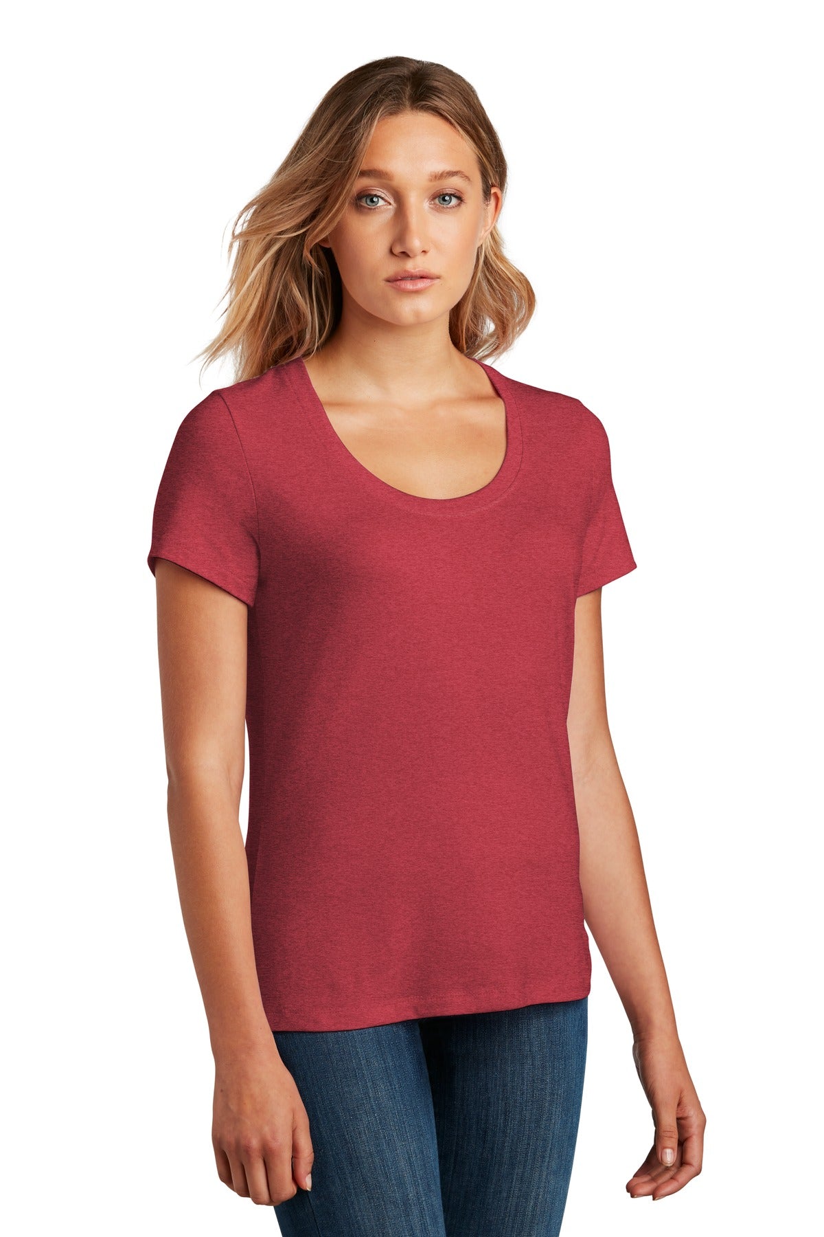Hthrd Red District Women's Flex Scoop Neck Tee DT7501