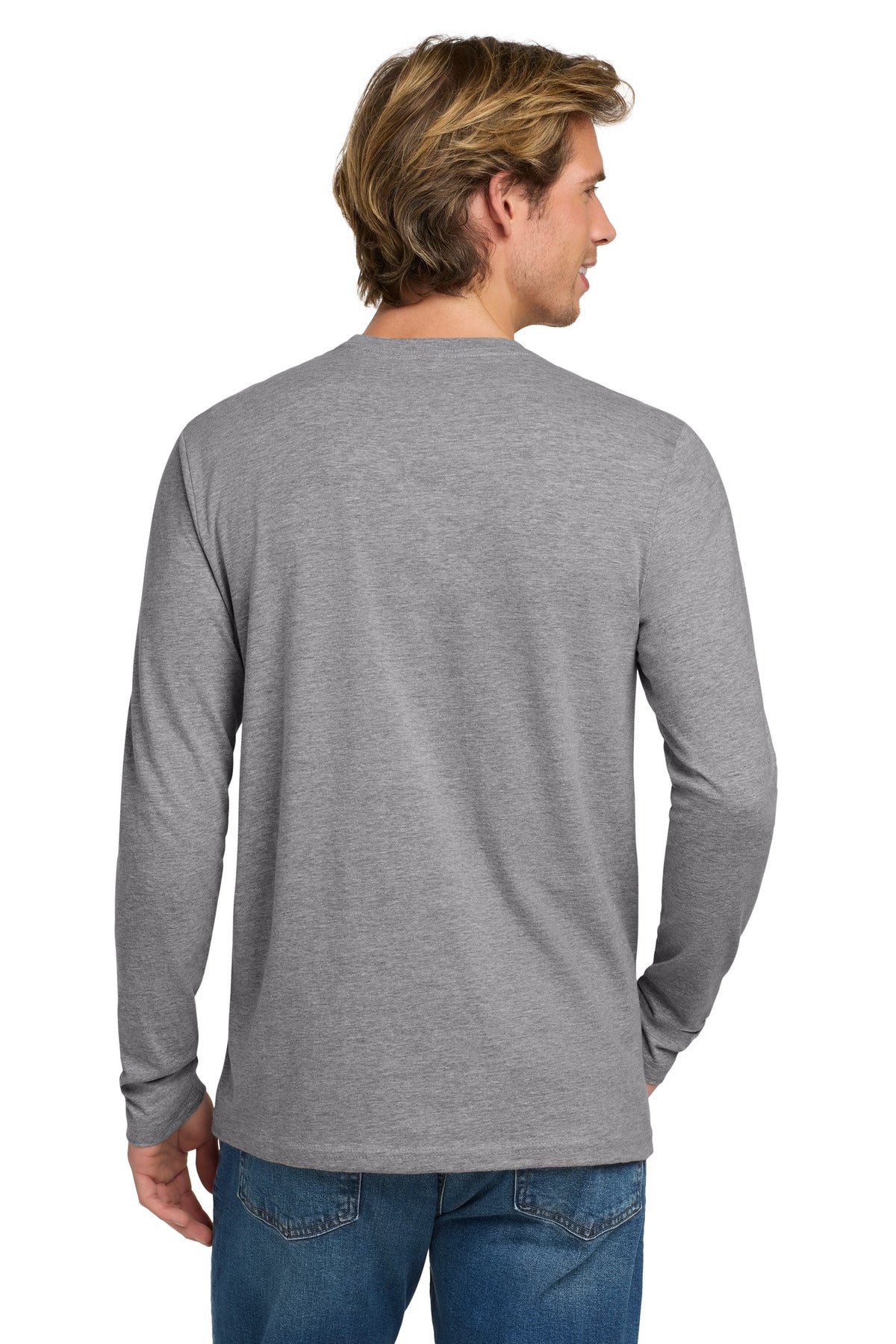 HthrGray Next Level Apparel Cotton Long Sleeve Tee. NL3601