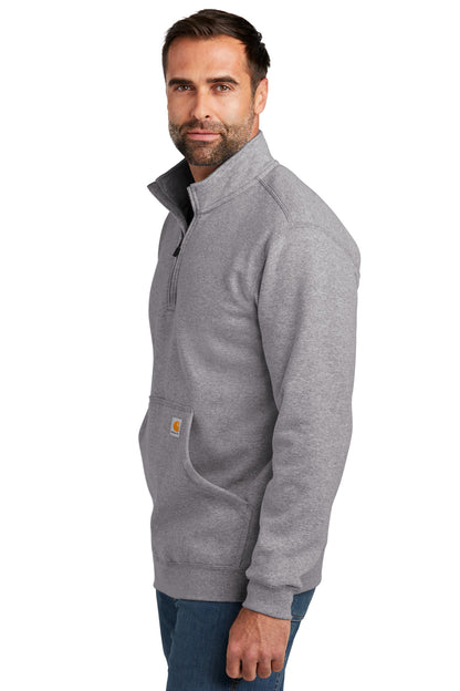 HthrGrey Carhartt Midweight 1/4-Zip Mock Neck Sweatshirt CT105294
