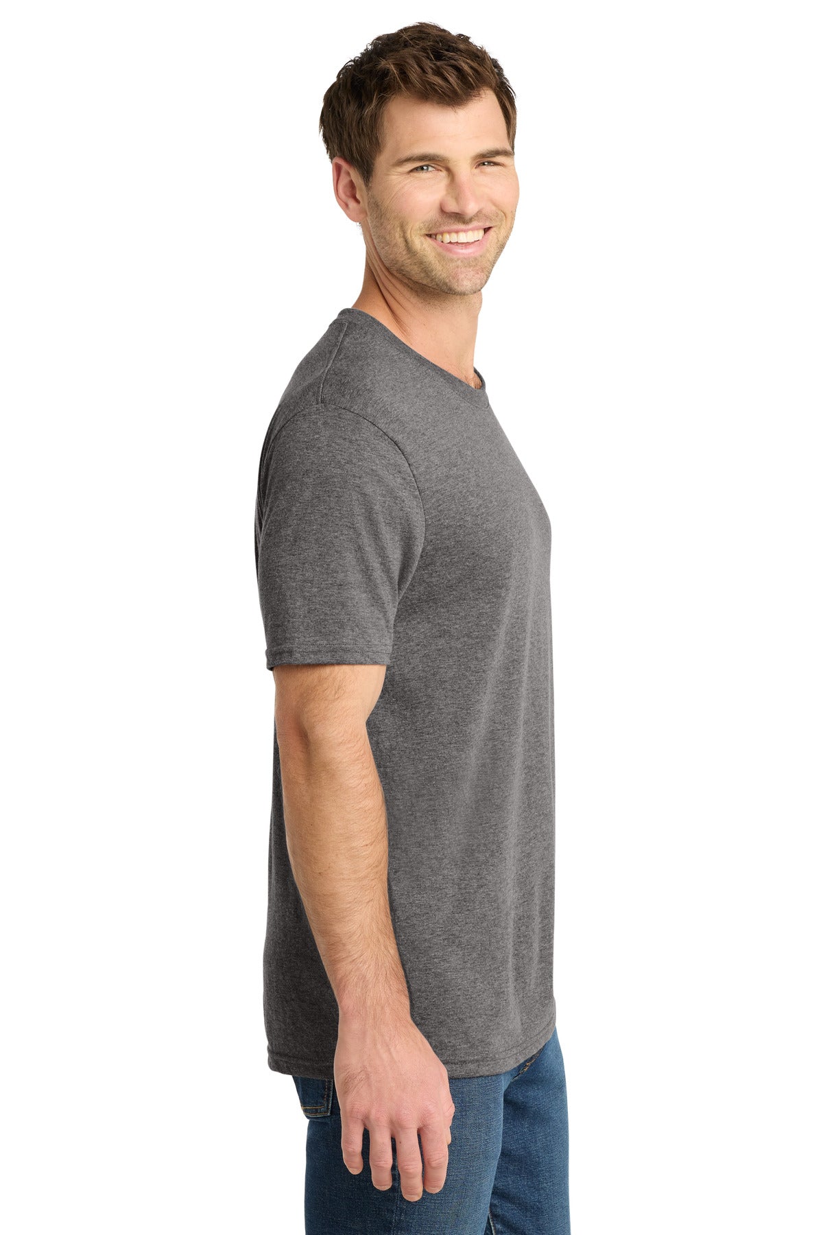HthrGryStl Volunteer Knitwear Tri Tee VL40