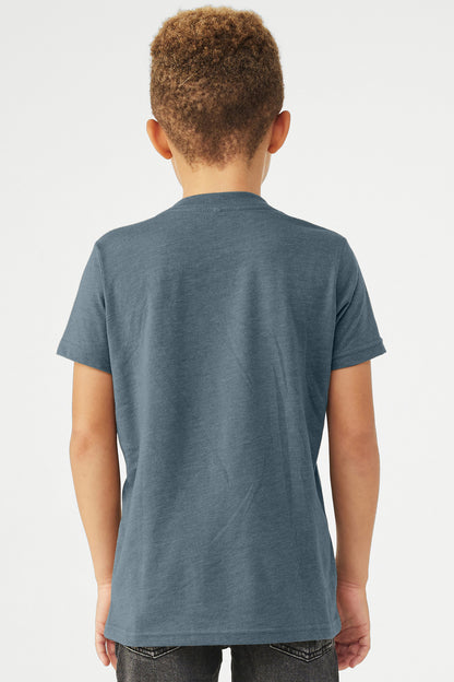 HthrSlate BELLA+CANVAS Youth Heather CVC Tee BC3001YCVC