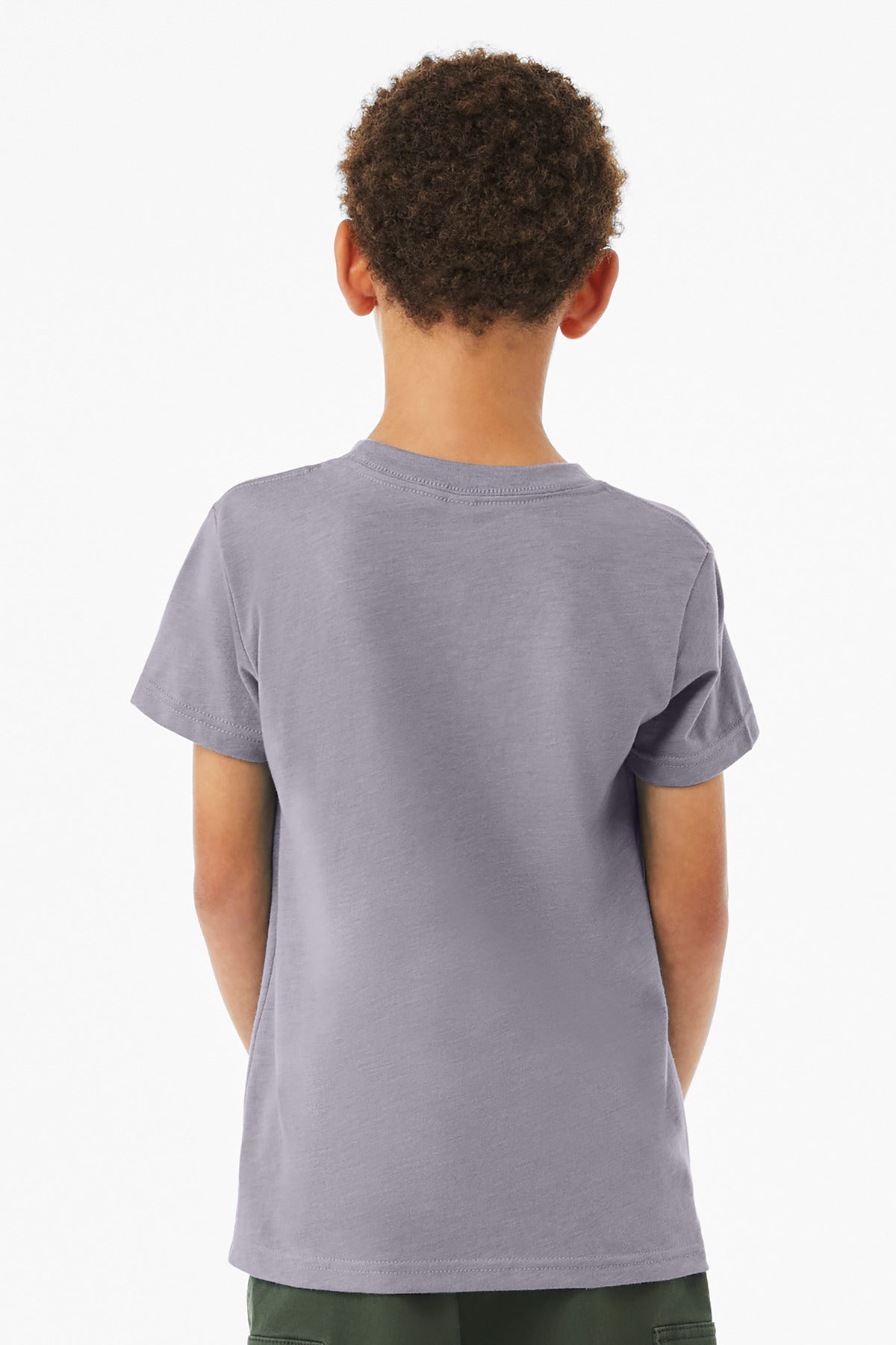 HthrStorm BELLA+CANVAS Youth Heather CVC Tee BC3001YCVC