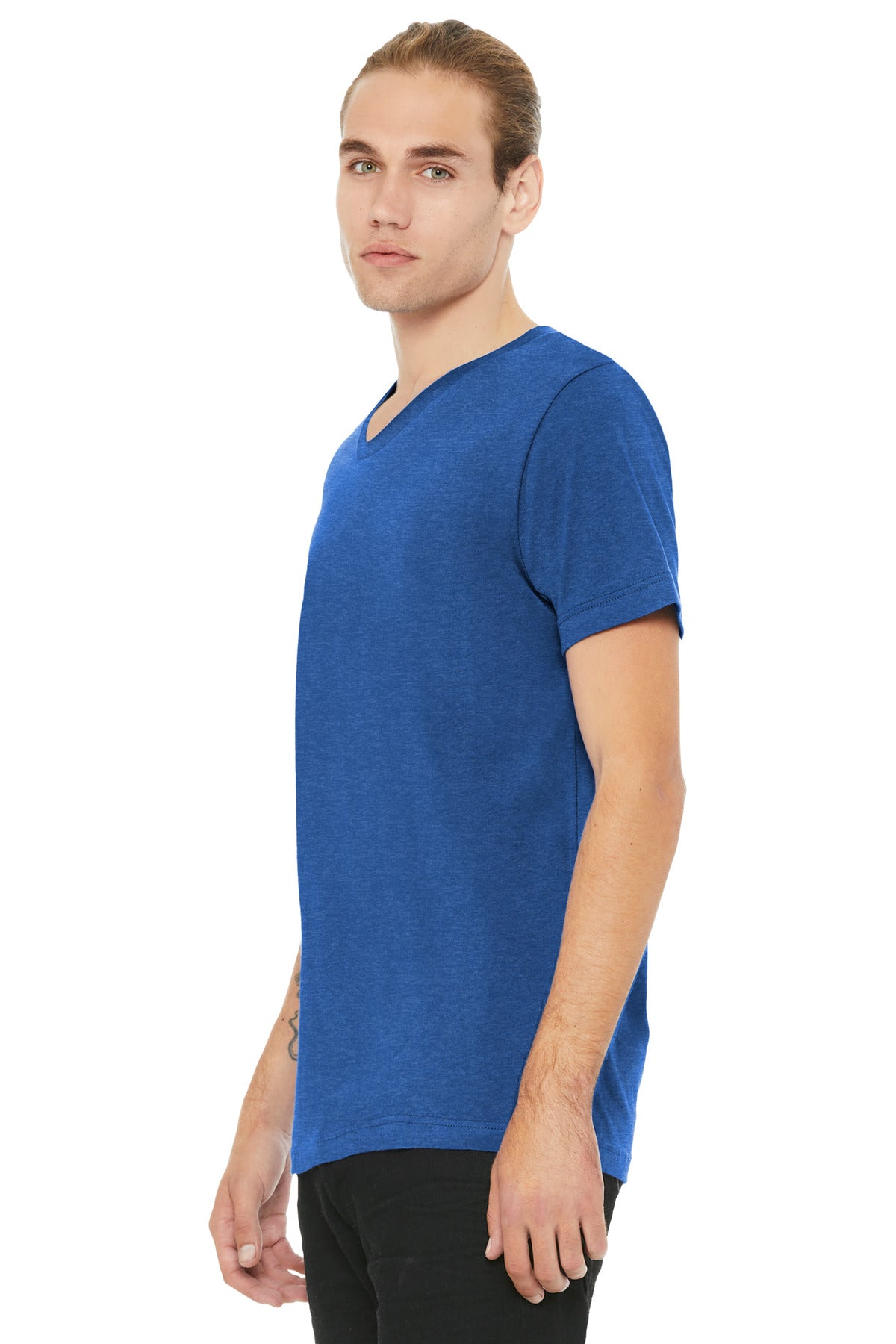 HthrTRRoy BELLA+CANVAS Unisex Heather CVC V-Neck Tee BC3005CVC