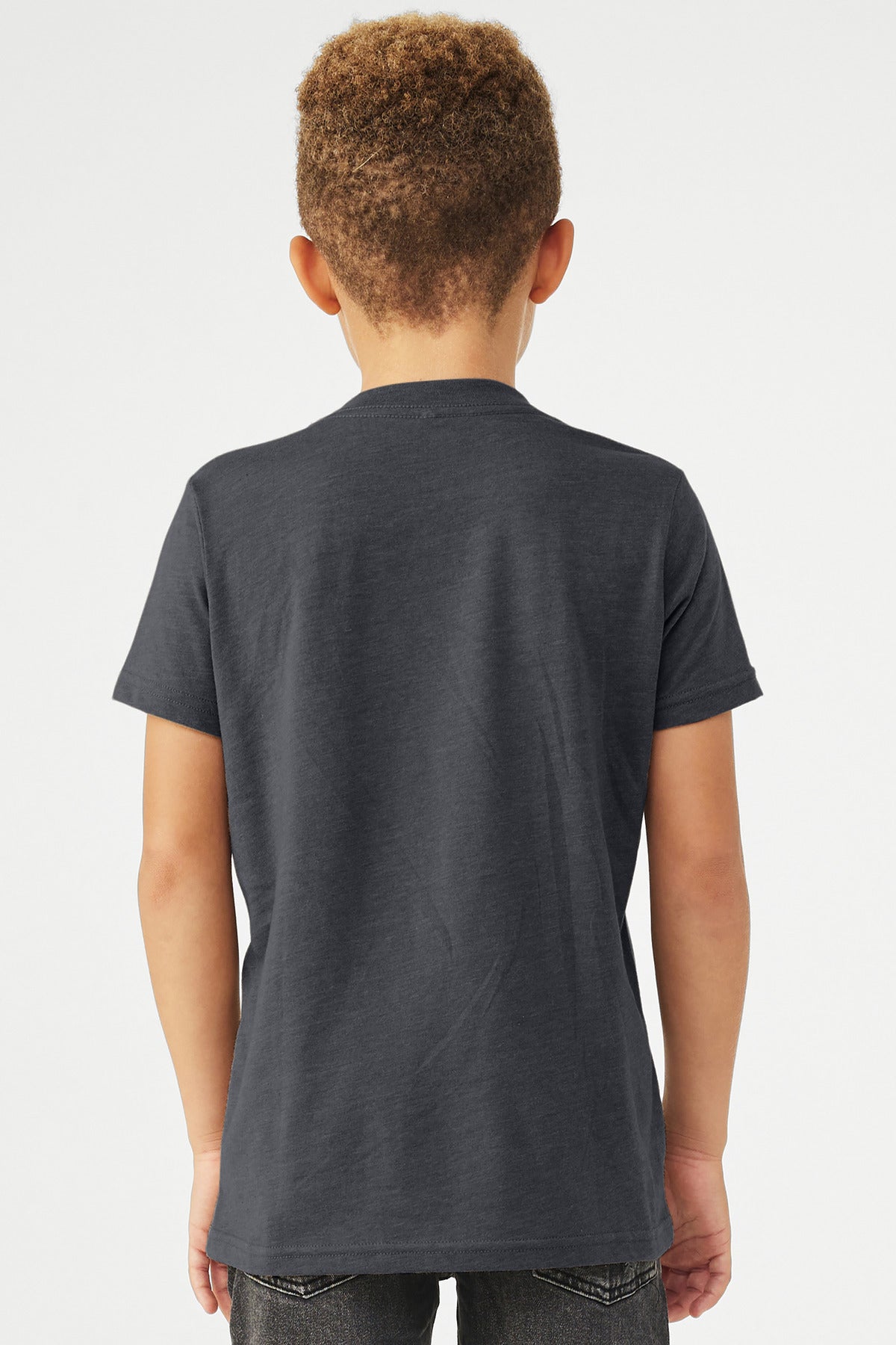 HtMdntNavy BELLA+CANVAS Youth Heather CVC Tee BC3001YCVC