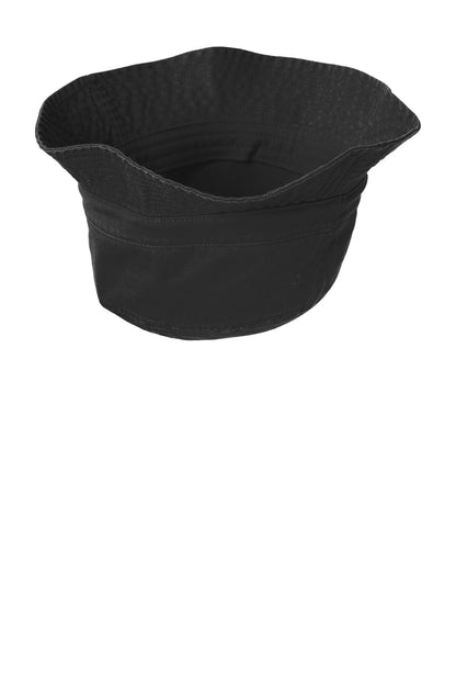 Inside View of Black Port Authority Bucket Hat. PWSH2