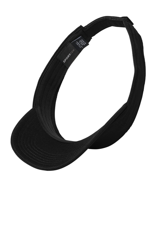 Inside View of Black Sport-Tek Action Visor. STC51