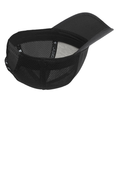 Inside View of Black/Black New Era Snapback Contrast Front Mesh Cap. NE204