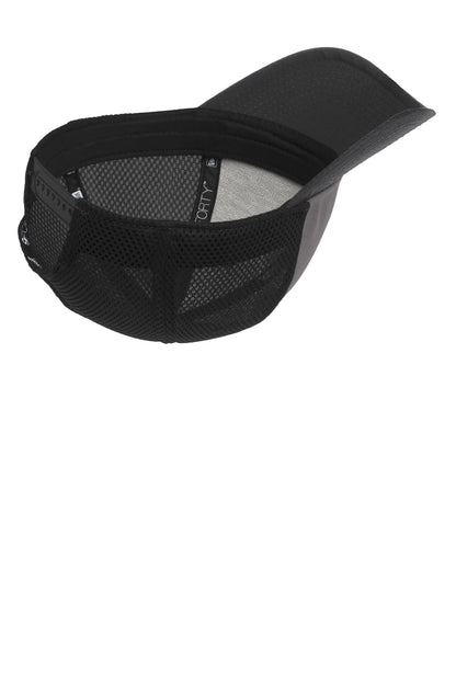 Inside View of Charcoal/Black New Era Snapback Contrast Front Mesh Cap. NE204