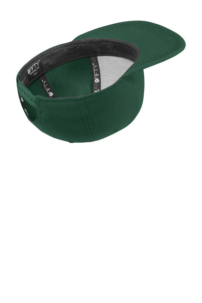 Inside View of Dark Green New Era Original Fit Diamond Era Flat Bill Snapback Cap. NE404