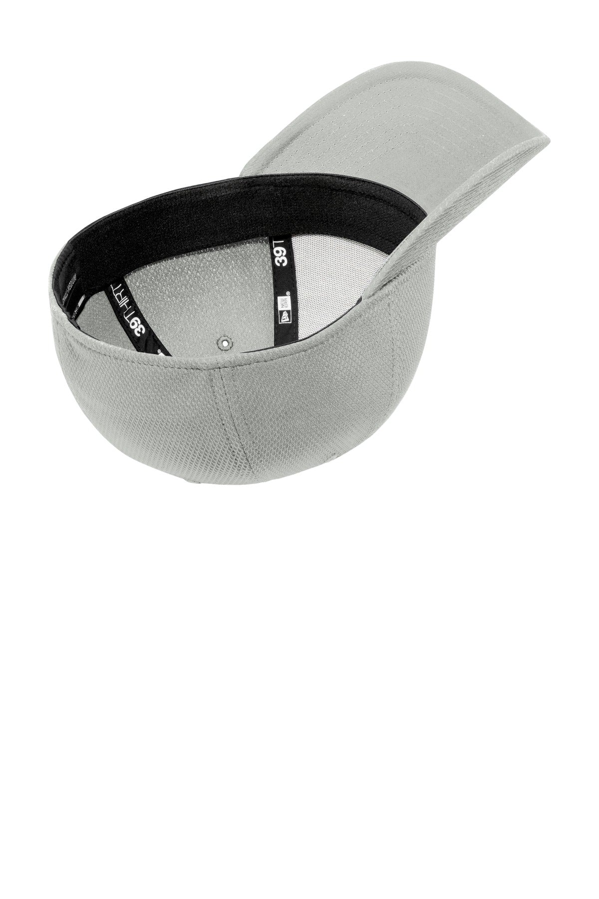 Inside View of Grey New Era Diamond Era Stretch Cap. NE1121