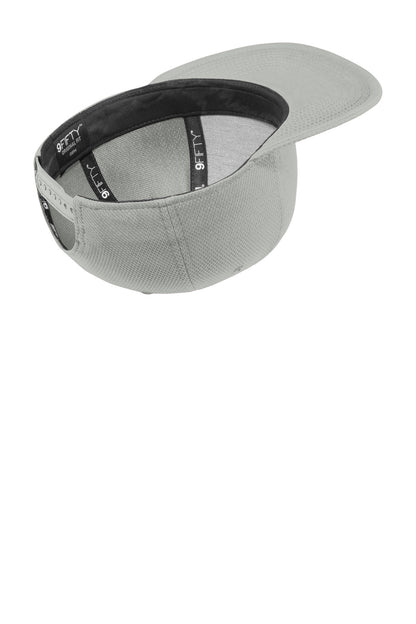 Inside View of Grey New Era Original Fit Diamond Era Flat Bill Snapback Cap. NE404
