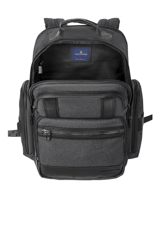 Inside View of HthrGrey Brooks Brothers Grant Backpack BB18820