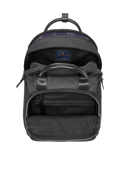 Inside View of HthrGrey Brooks Brothers Grant Dual-Handle Backpack BB18821