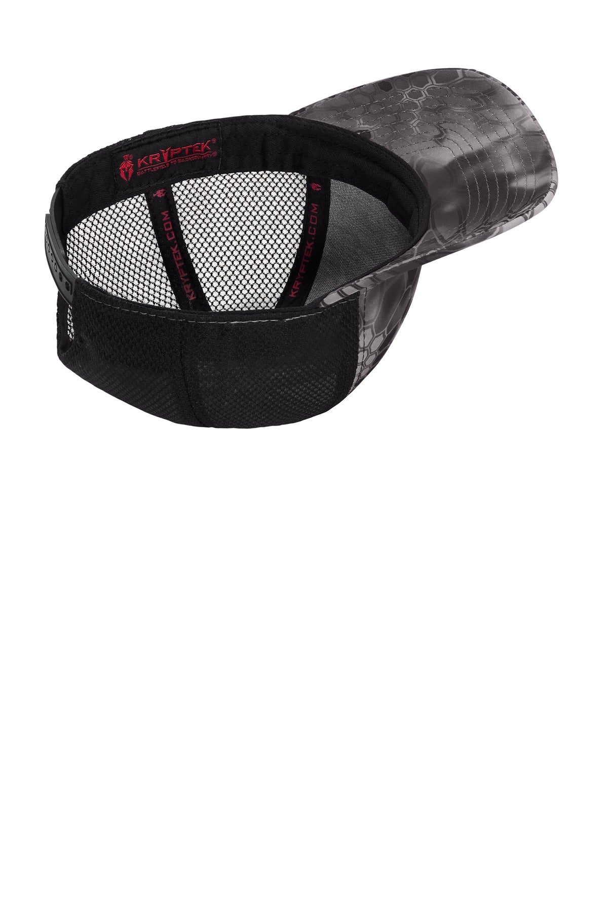 Inside View of Krypt Raid/Blk Port Authority Performance Camouflage Mesh Back Snapback Cap C892