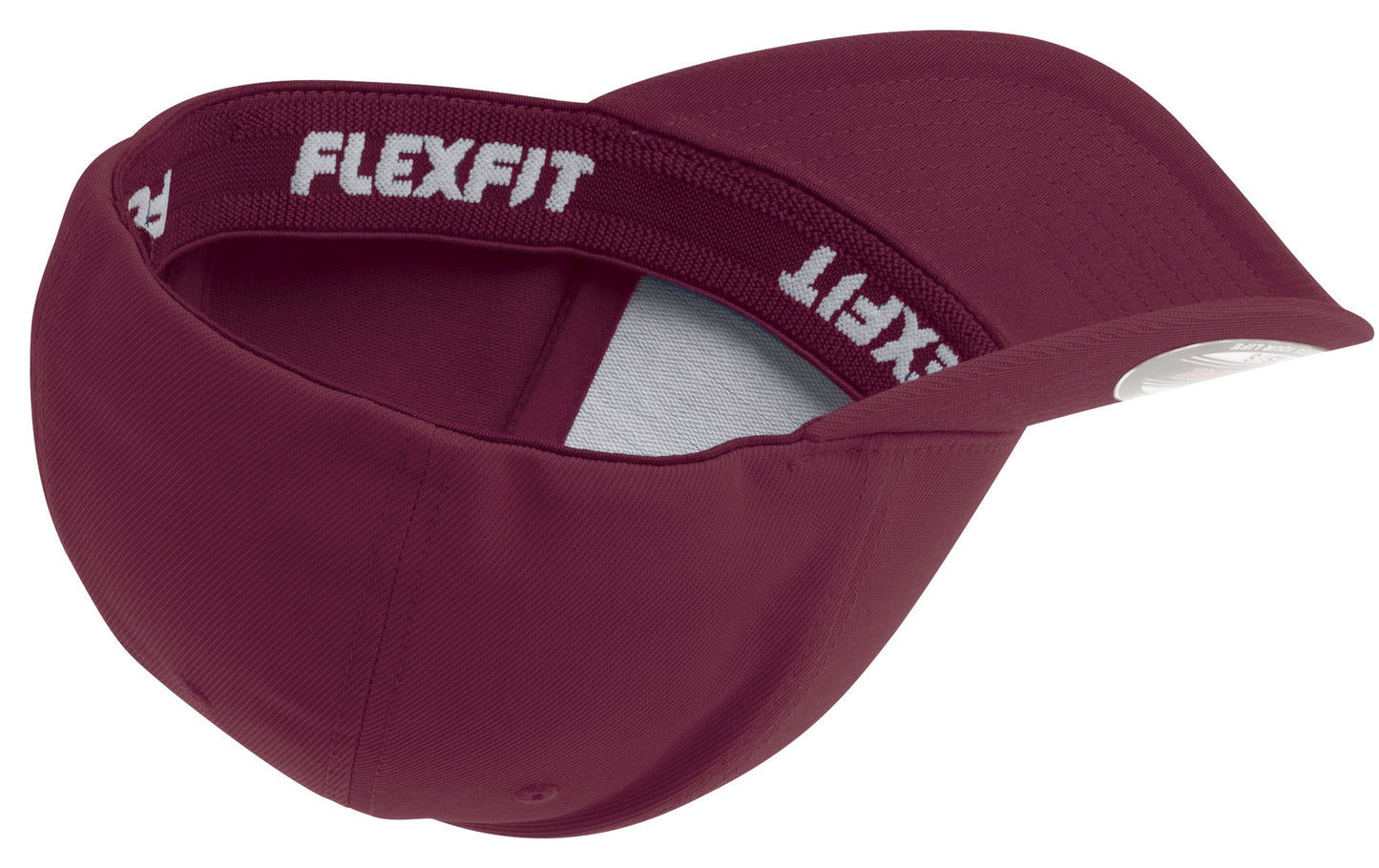 Inside View of Maroon Sport-Tek Flexfit Performance Solid Cap. STC17