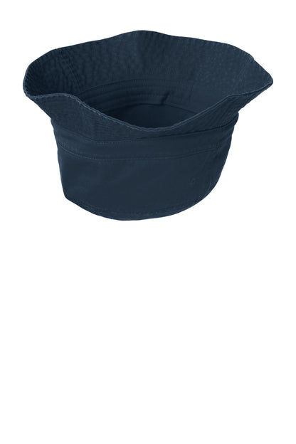 Inside View of Navy Port Authority Bucket Hat. PWSH2