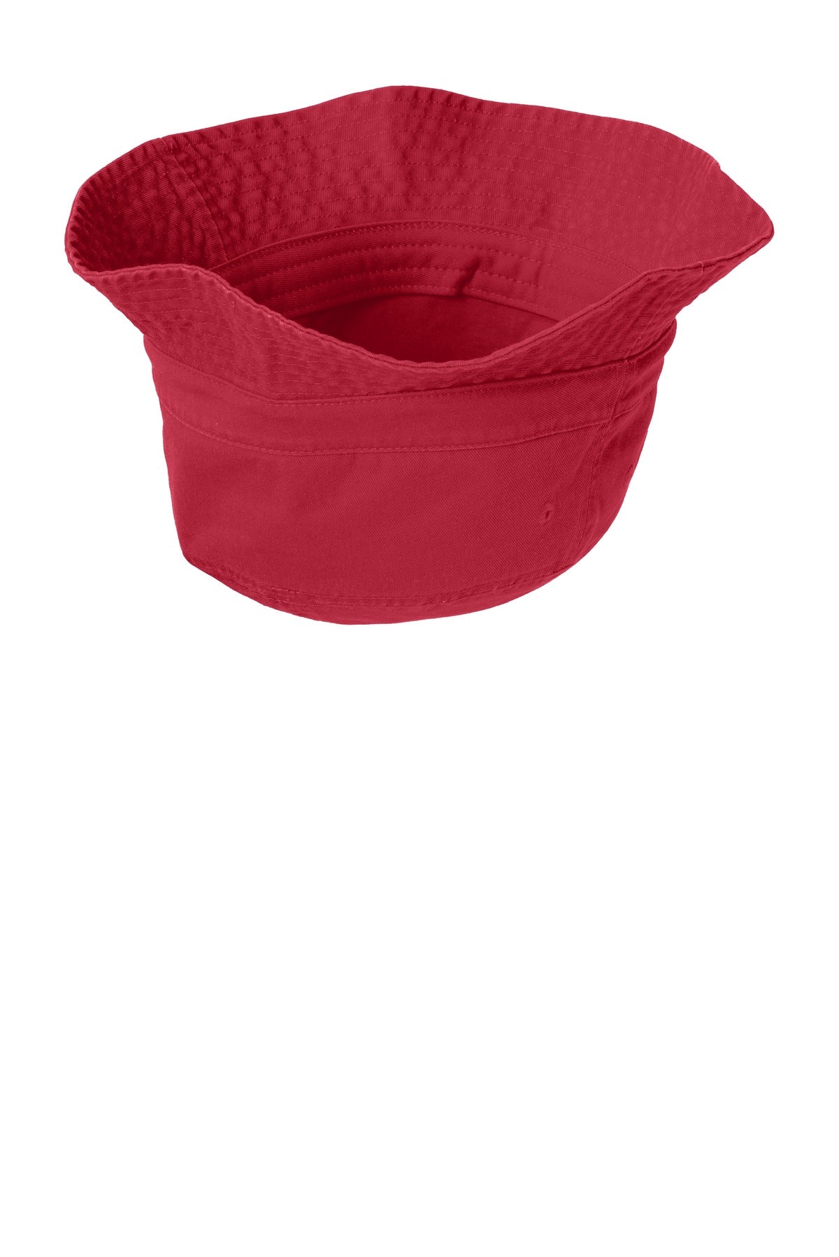 Inside View of Red Port Authority Bucket Hat. PWSH2