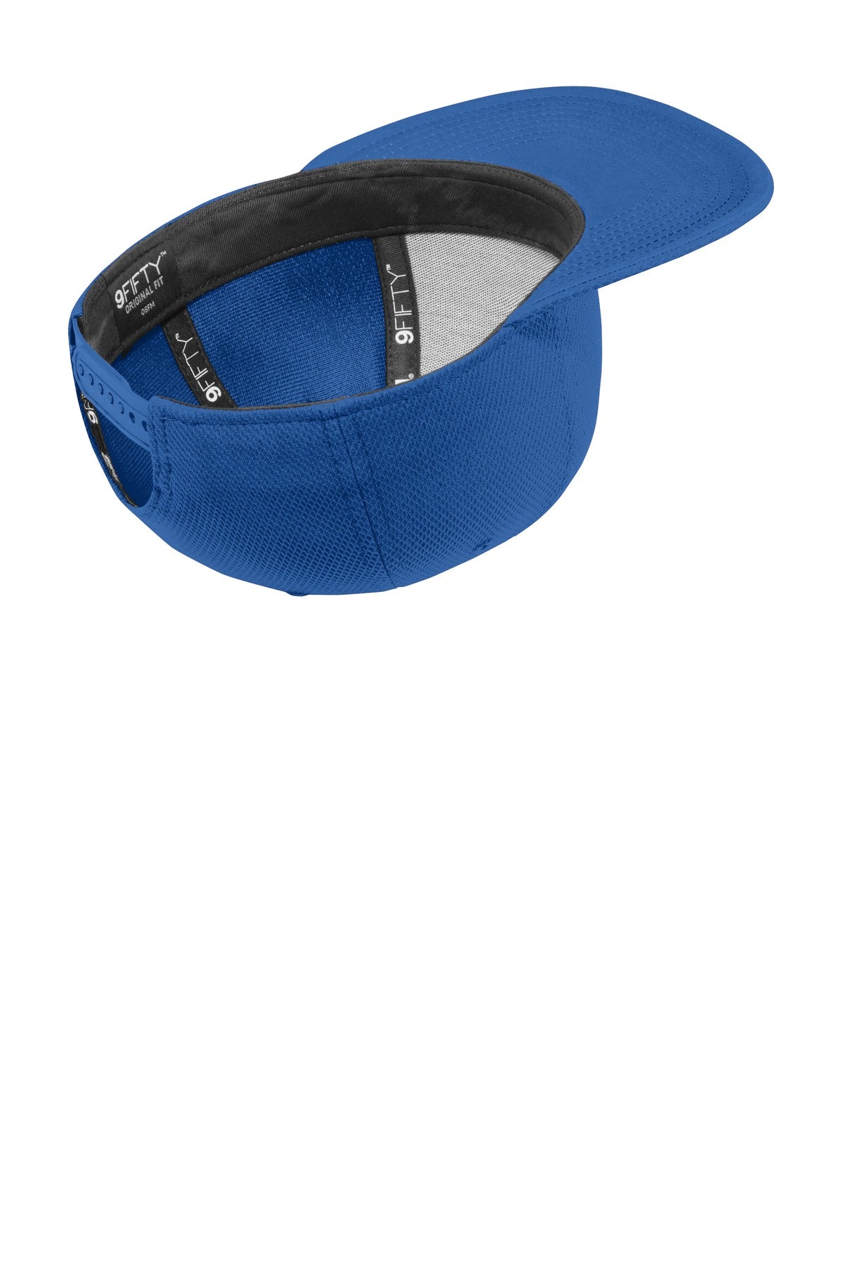 Inside View of Royal New Era Original Fit Diamond Era Flat Bill Snapback Cap. NE404