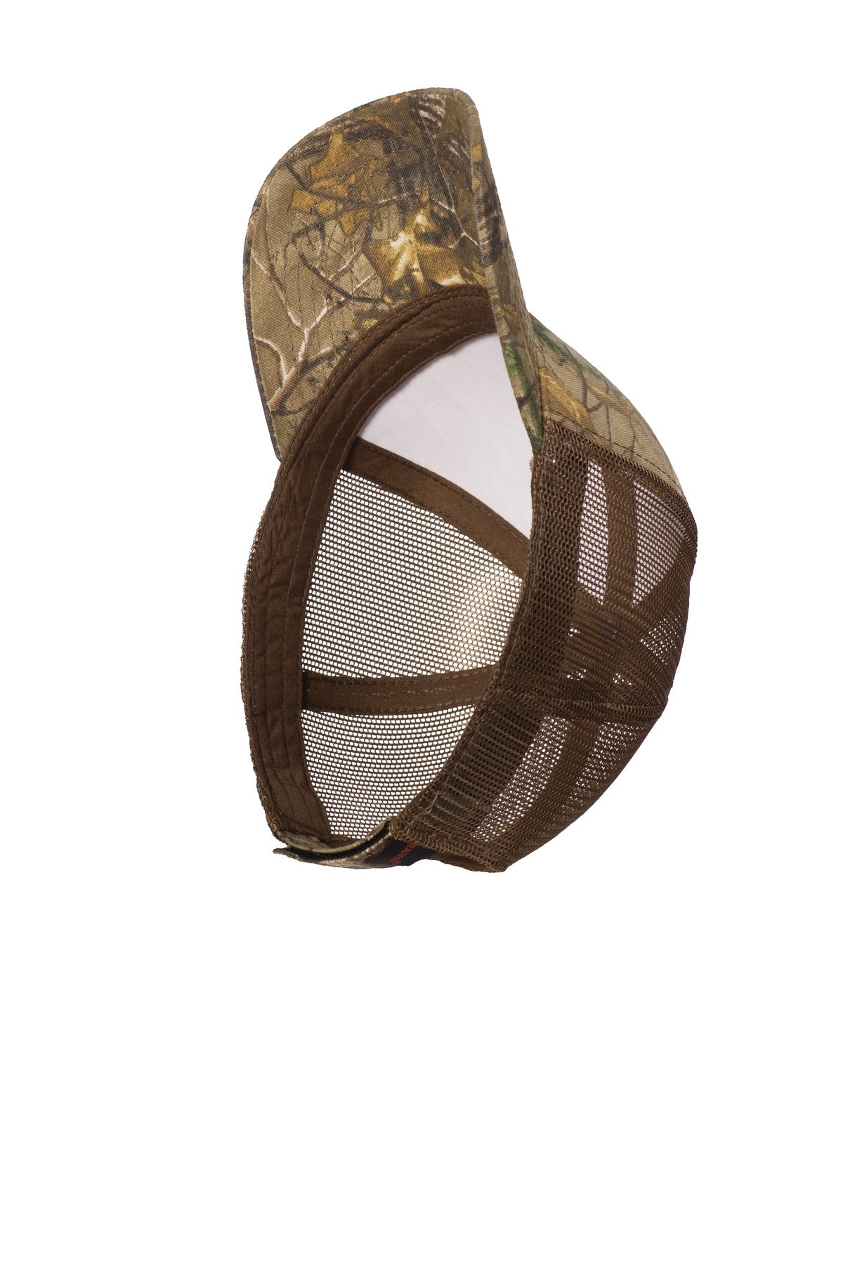 Inside View of RT Extra/Brown Port Authority Structured Camouflage Mesh Back Cap. C930