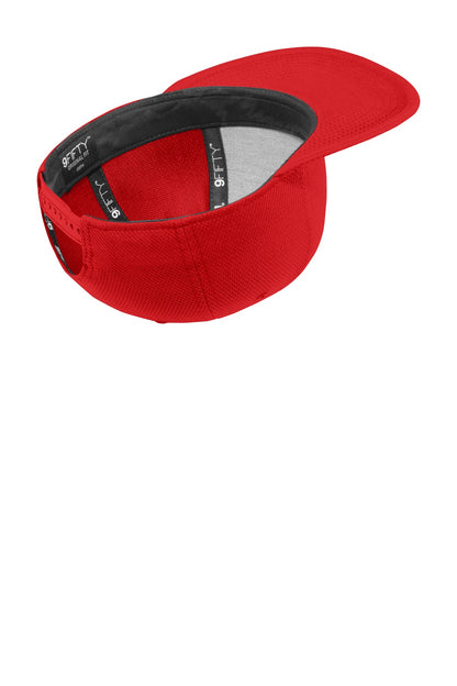 Inside View of Scarlet New Era Original Fit Diamond Era Flat Bill Snapback Cap. NE404