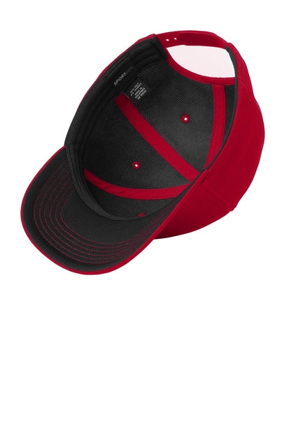 Inside View of True Red Sport-Tek Action Snapback Cap. STC50