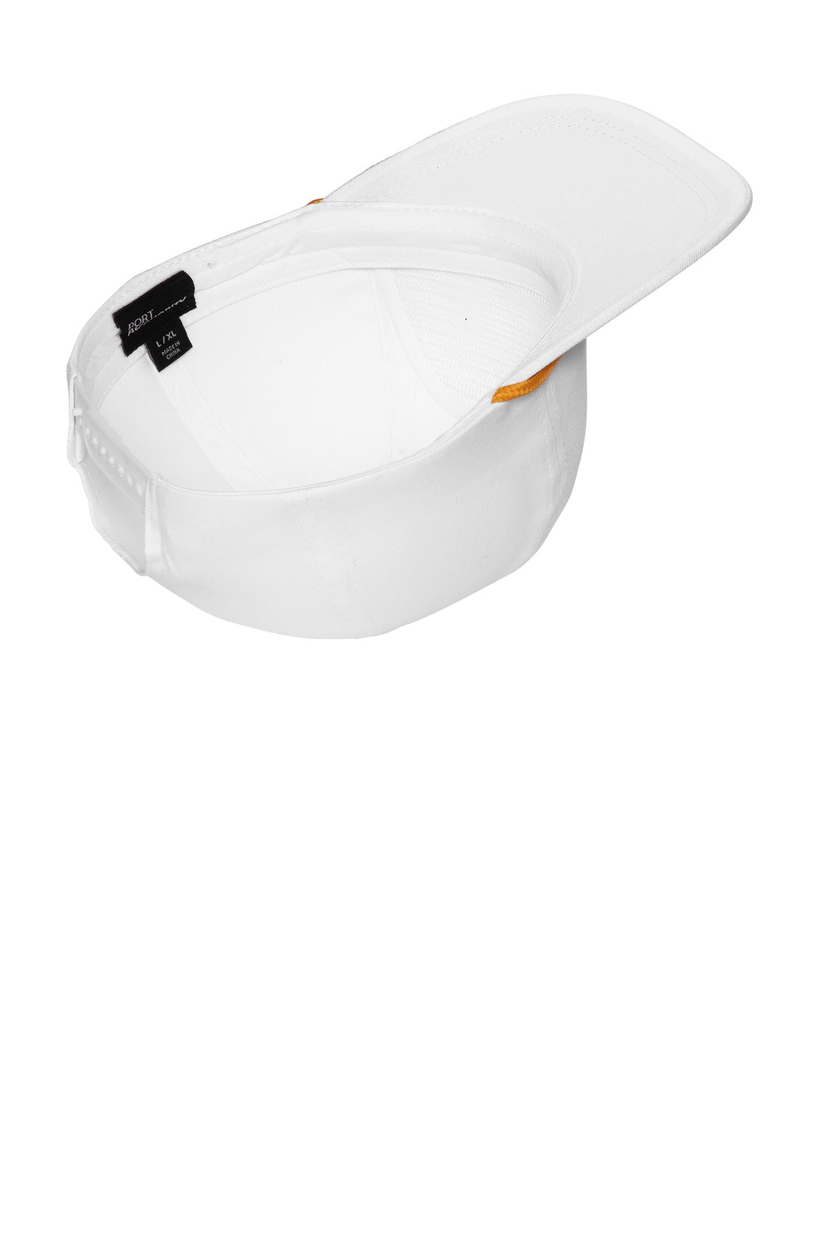 Inside View of Wh/AthGd Port Authority Snapback Five-Panel Rope Cap C962