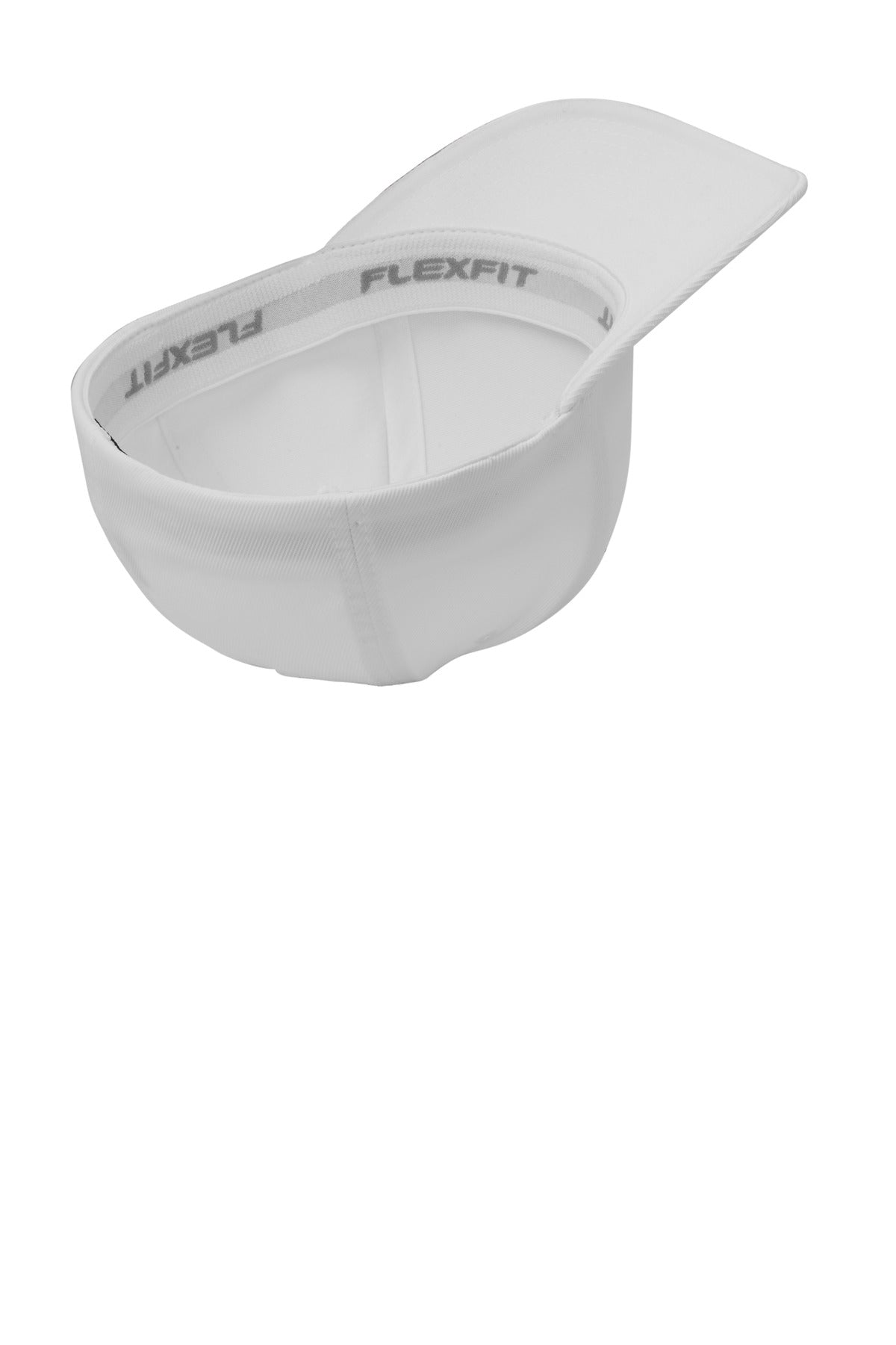 Inside View of White Sport-Tek Flexfit Performance Solid Cap. STC17