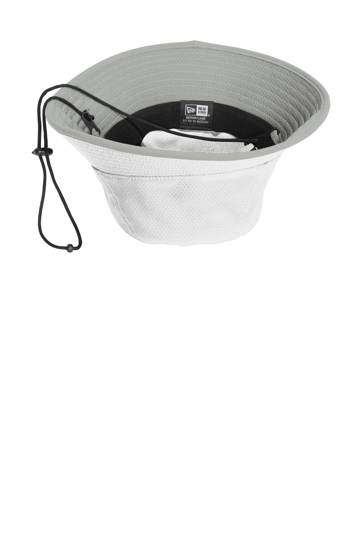Inside View of White/Rains Gy New Era Hex Era Bucket Hat NE800