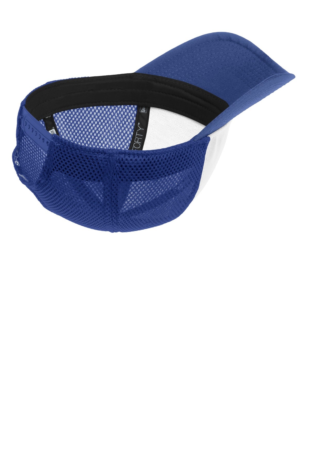 Inside View of White/Royal New Era Snapback Contrast Front Mesh Cap. NE204