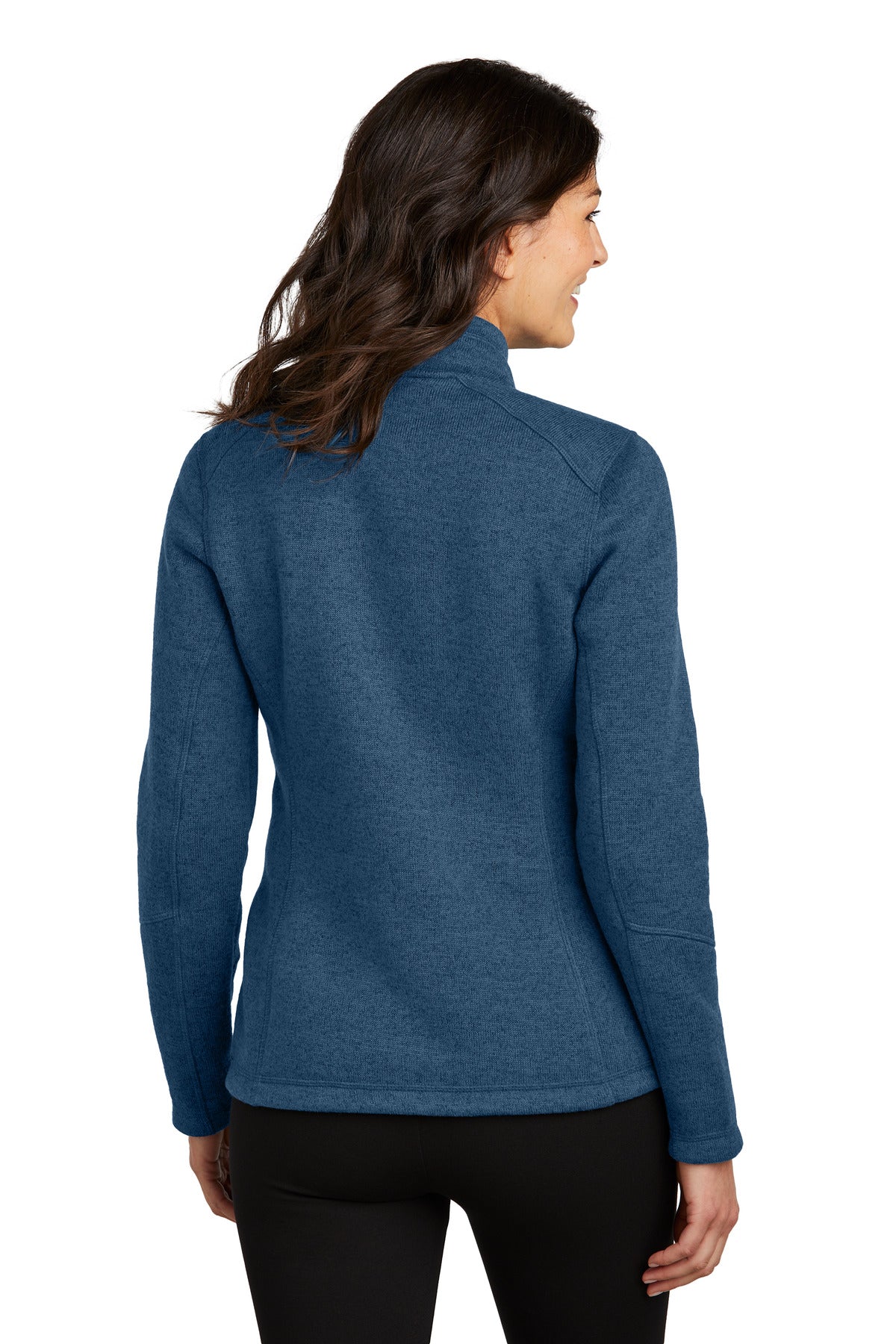InsigBlHtr Port Authority Women's Arc Sweater Fleece Jacket L428