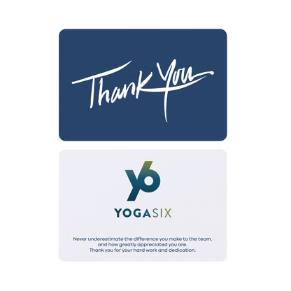 White Deep Blue Thank You Greeting Card