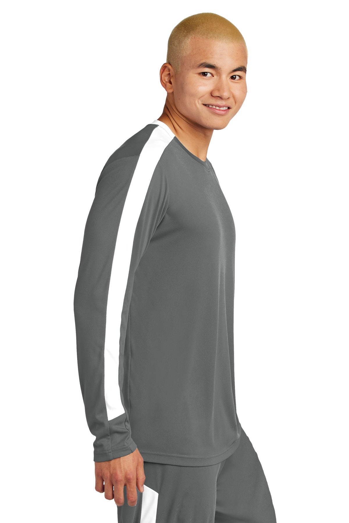 IrGy/White Sport-Tek Competitor United Long Sleeve Crew ST100LS