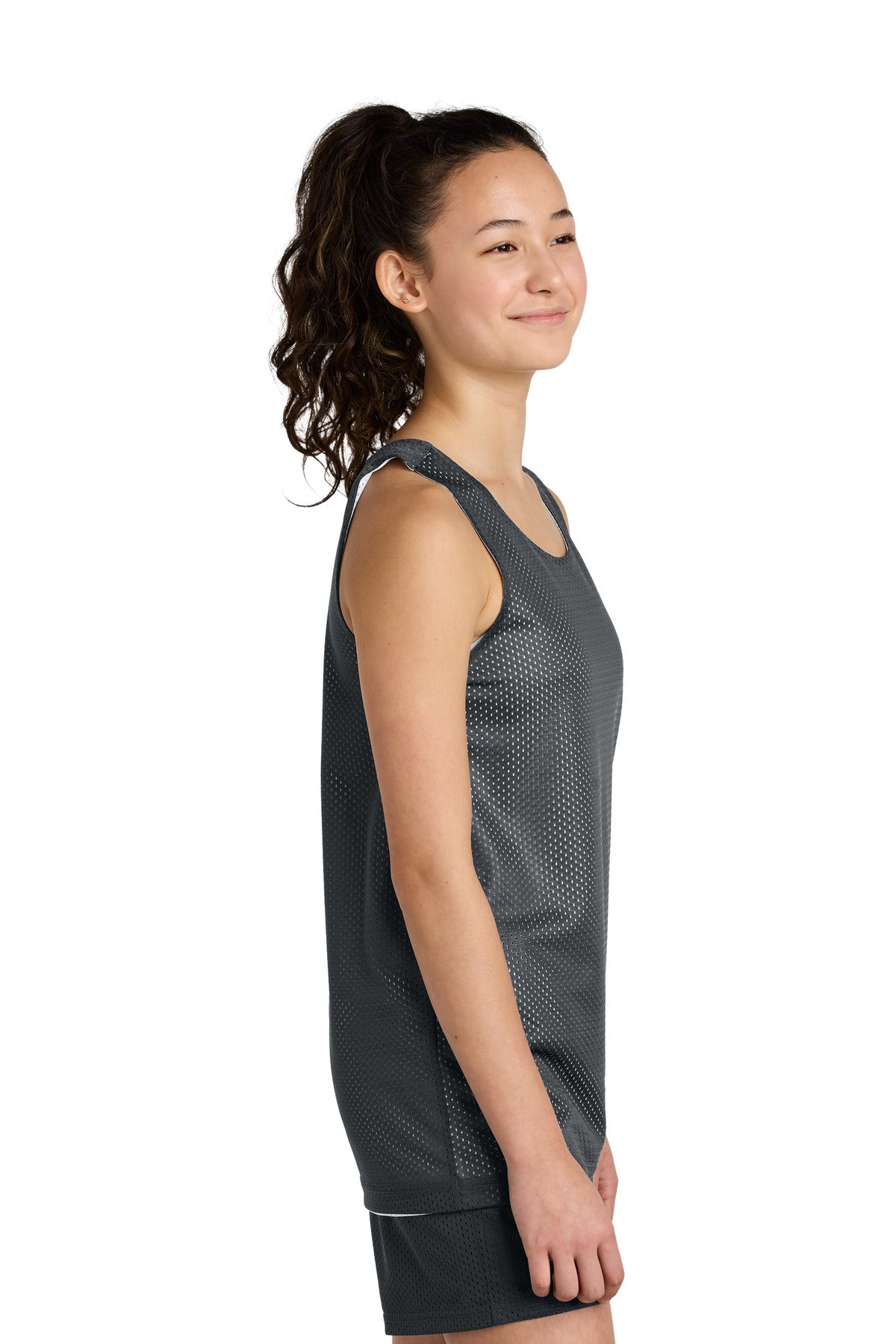 IrGy/White Sport-Tek Youth PosiCharge Reversible Mesh Tank YST5000