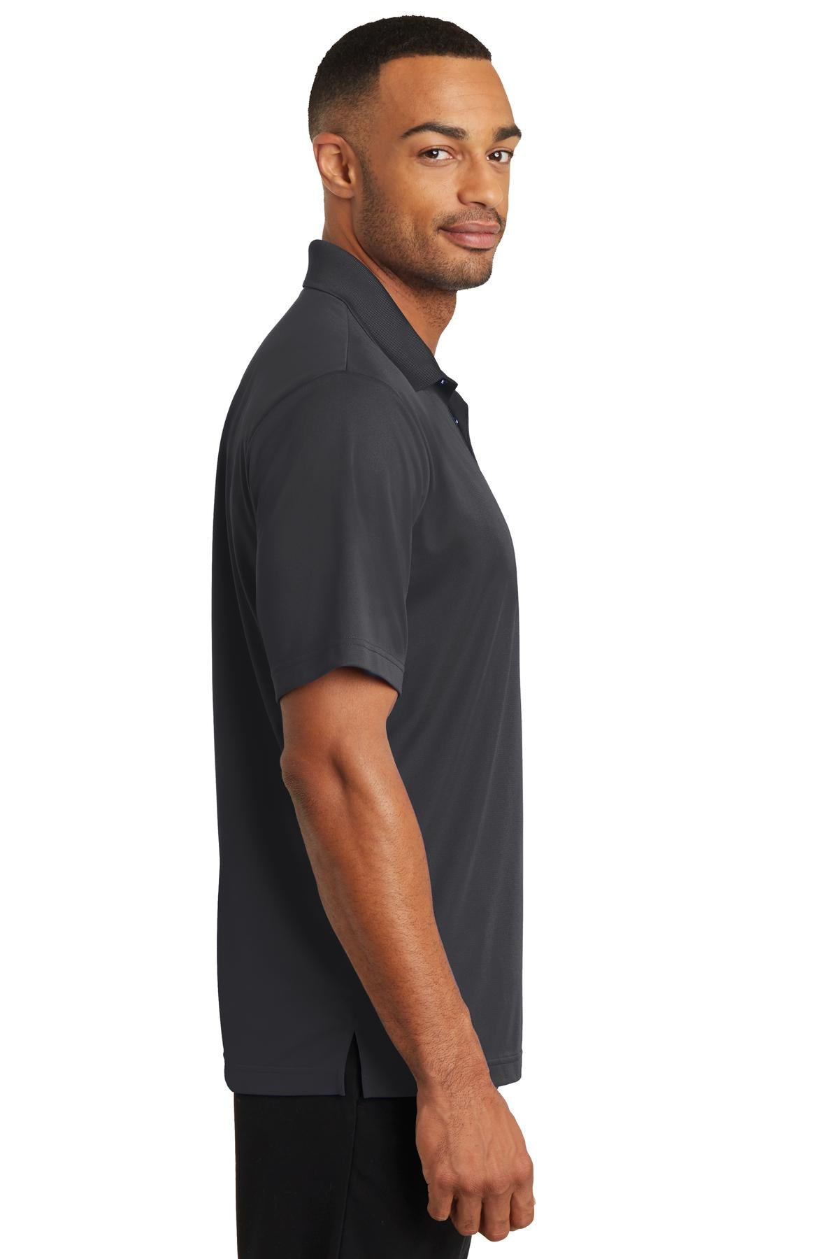 Iron Grey CornerStone Micropique Gripper Polo. CS421