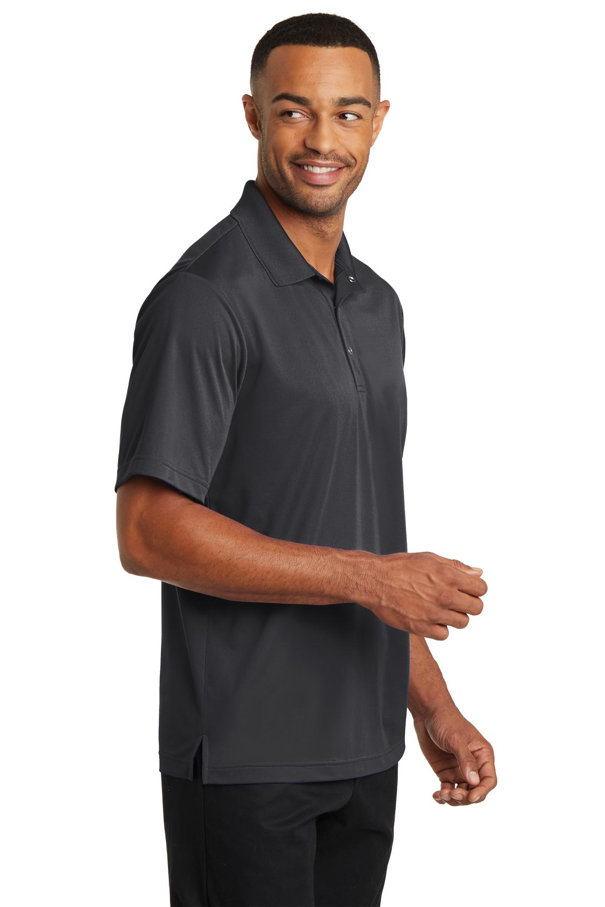 Iron Grey CornerStone Micropique Gripper Polo. CS421