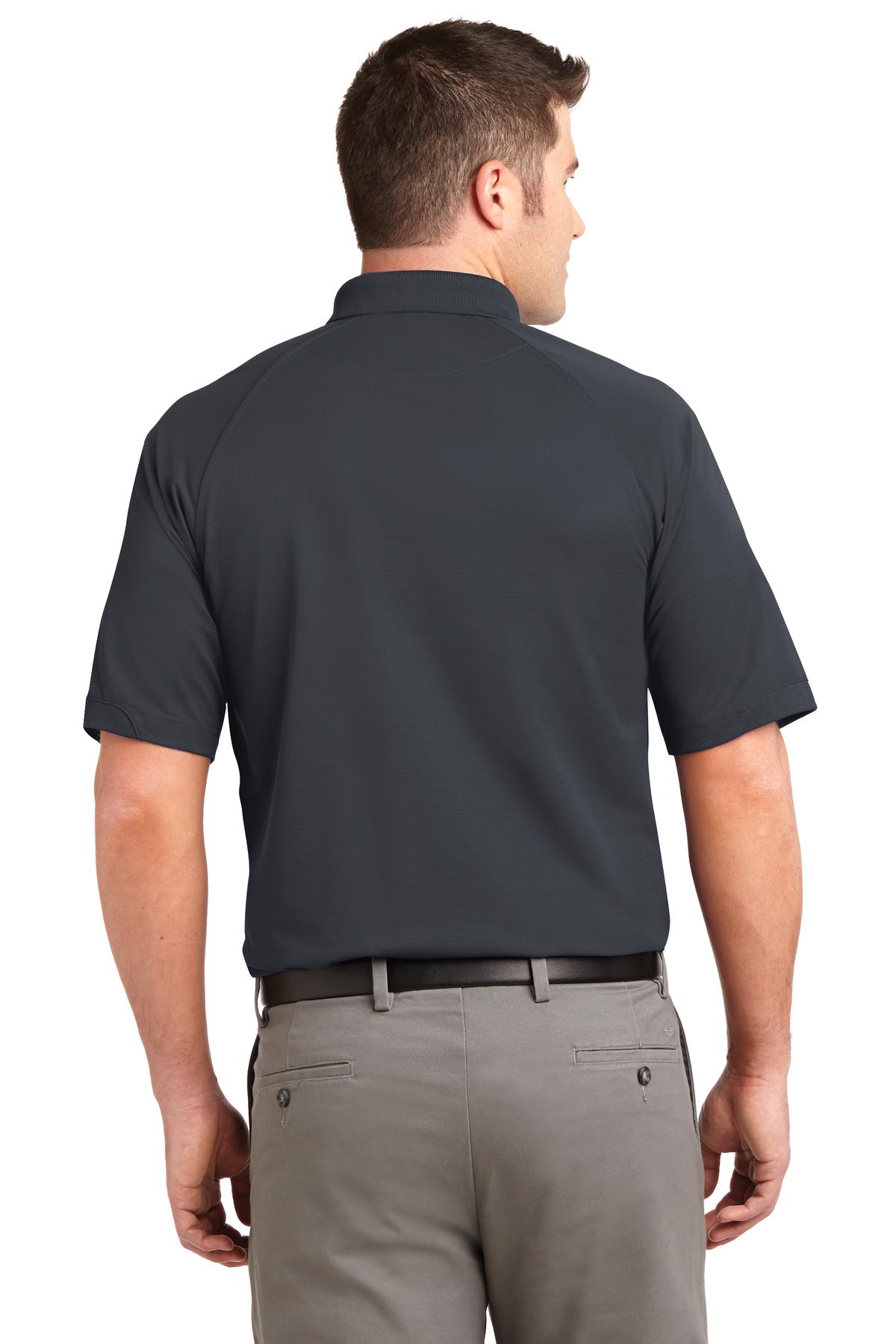 Iron Grey Port Authority Dry Zone Ottoman Polo. K525