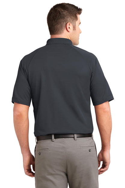 Iron Grey Port Authority Dry Zone Ottoman Polo. K525