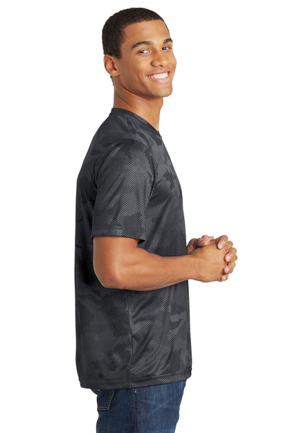 Iron Grey Sport-Tek CamoHex Tee. ST370