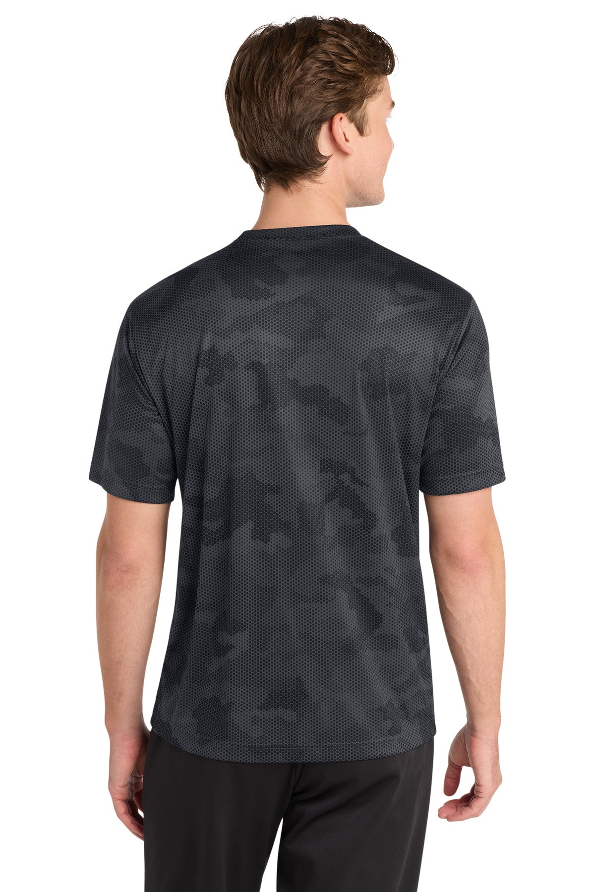 Iron Grey Sport-Tek CamoHex Tee. ST370