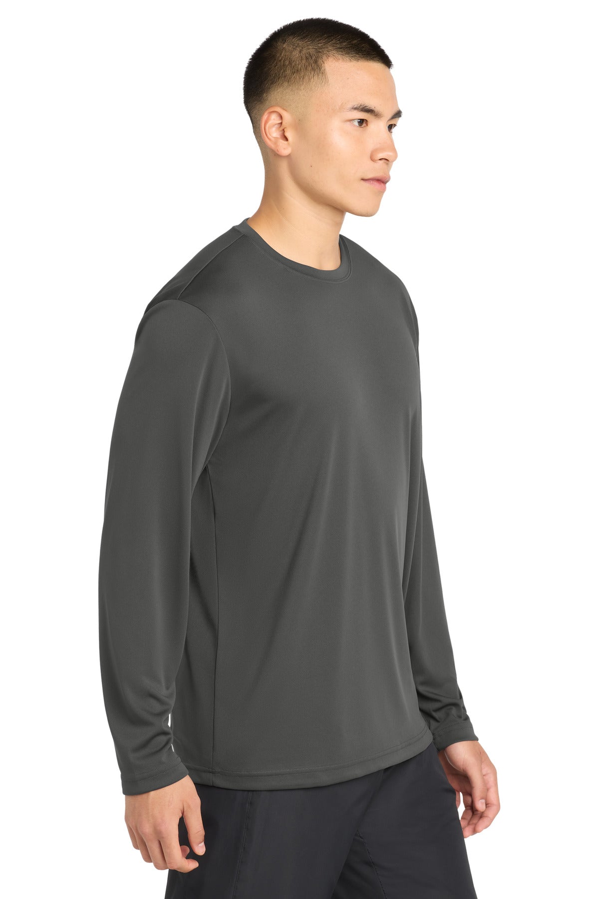 Iron Grey Sport-Tek Tall Long Sleeve PosiCharge Competitor Tee. TST350LS