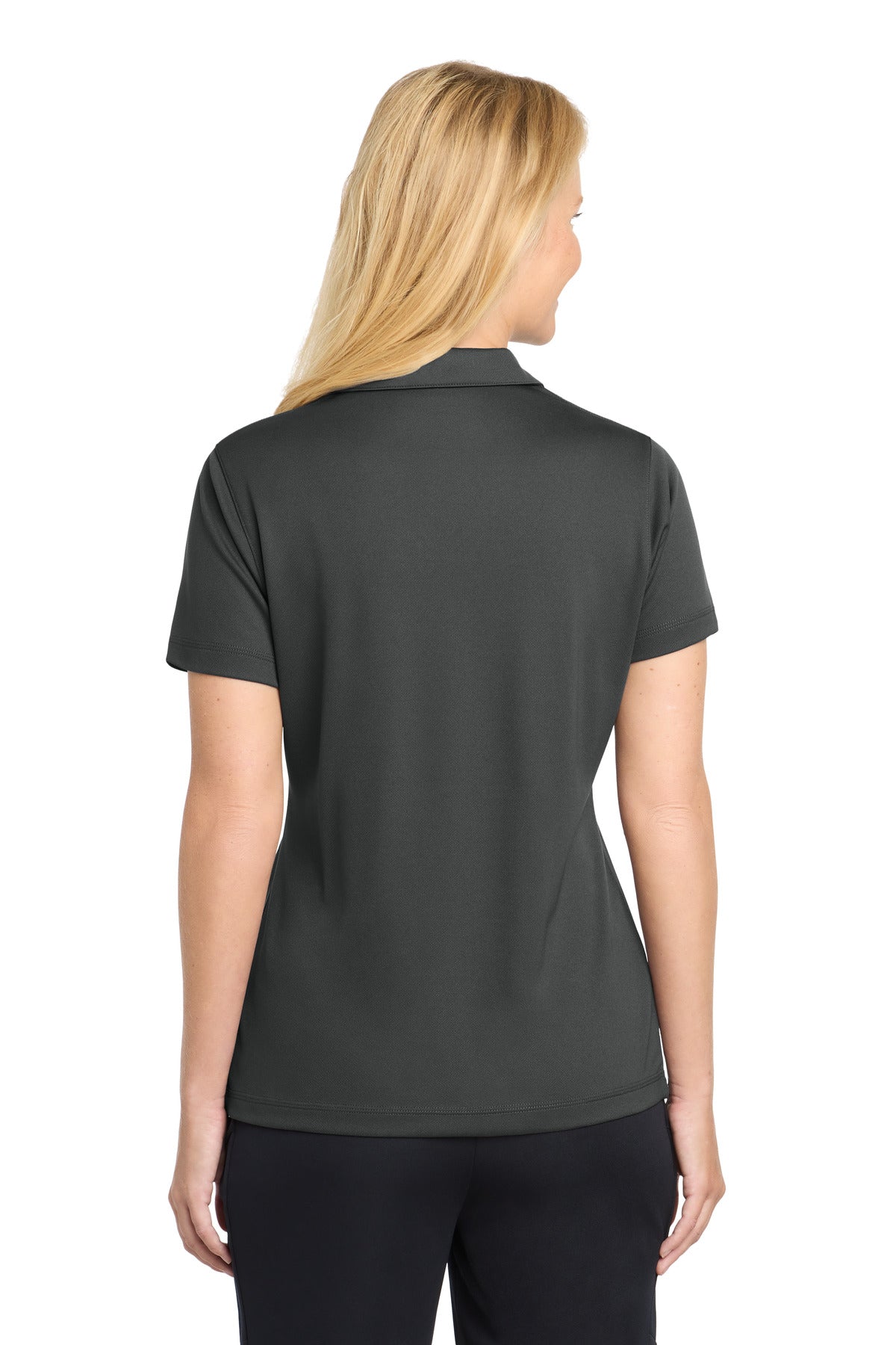 Iron Grey Sport-Tek Women's PosiCharge Micro-Mesh Polo. LST680